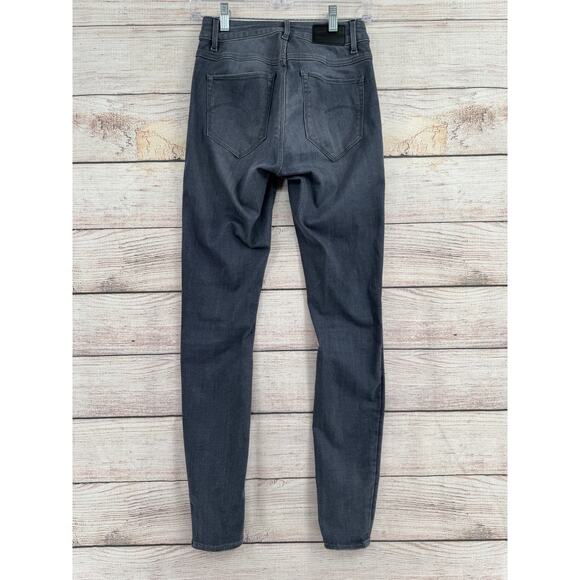 G Star Raw G-Star Shape High Super Skinny Jeans Womens 2x32 Gray Medium Wash - Picture 2 of 13